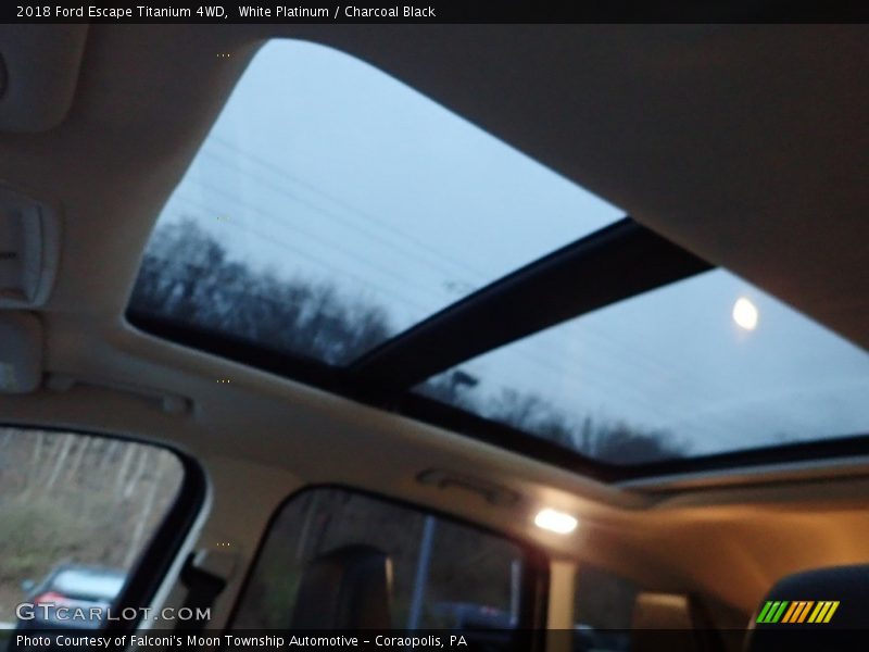 White Platinum / Charcoal Black 2018 Ford Escape Titanium 4WD