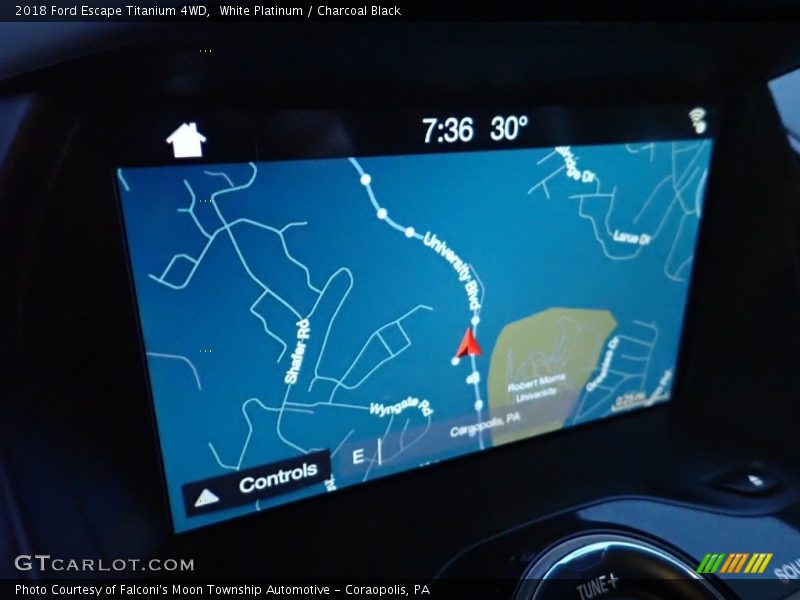 White Platinum / Charcoal Black 2018 Ford Escape Titanium 4WD