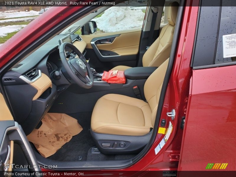 Ruby Flare Pearl / Nutmeg 2021 Toyota RAV4 XLE AWD Hybrid