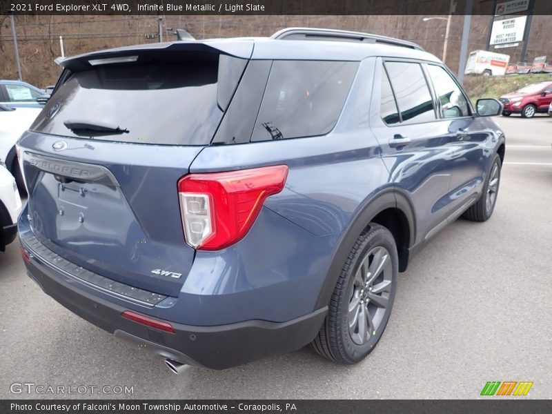 Infinite Blue Metallic / Light Slate 2021 Ford Explorer XLT 4WD