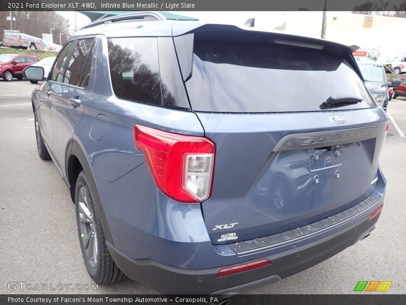 Infinite Blue Metallic / Light Slate 2021 Ford Explorer XLT 4WD