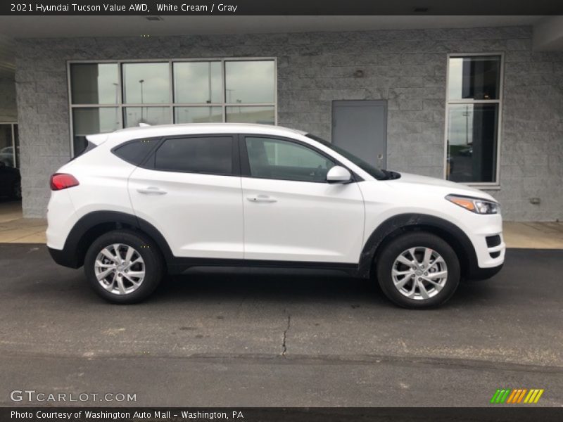 White Cream / Gray 2021 Hyundai Tucson Value AWD