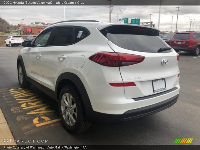 White Cream / Gray 2021 Hyundai Tucson Value AWD
