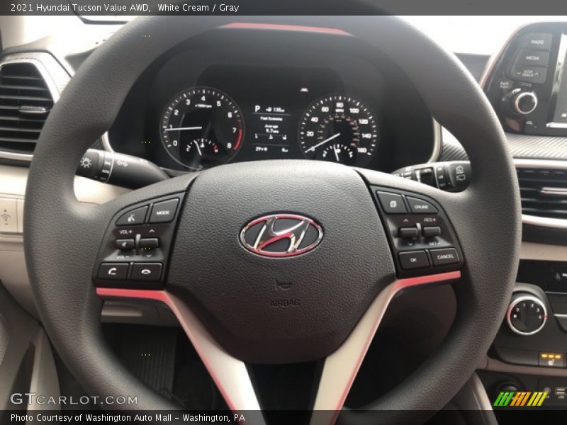 White Cream / Gray 2021 Hyundai Tucson Value AWD