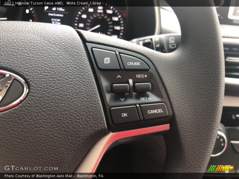 White Cream / Gray 2021 Hyundai Tucson Value AWD