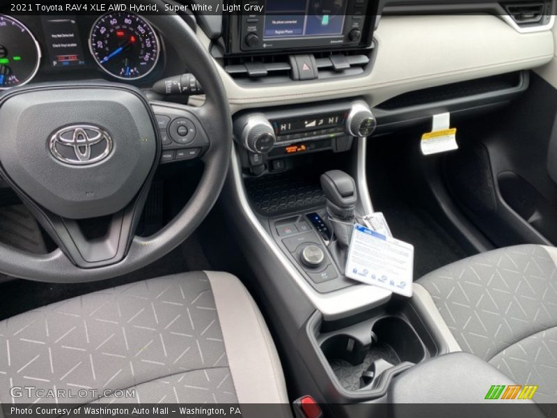Super White / Light Gray 2021 Toyota RAV4 XLE AWD Hybrid