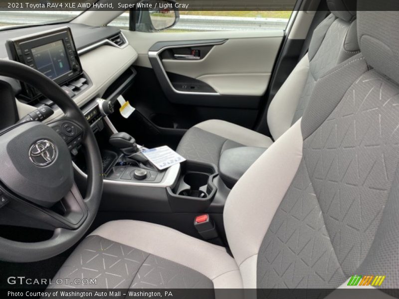 Super White / Light Gray 2021 Toyota RAV4 XLE AWD Hybrid
