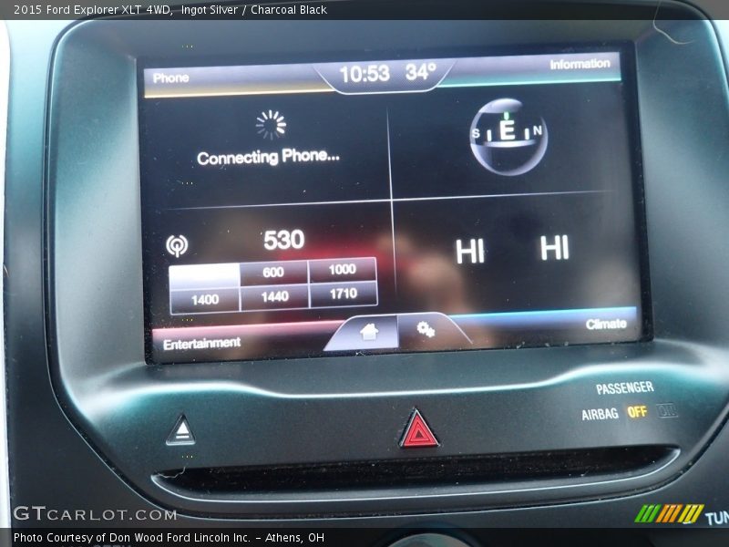 Ingot Silver / Charcoal Black 2015 Ford Explorer XLT 4WD