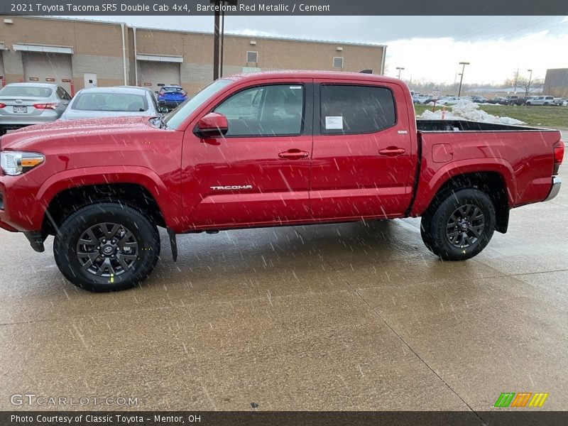 Barcelona Red Metallic / Cement 2021 Toyota Tacoma SR5 Double Cab 4x4
