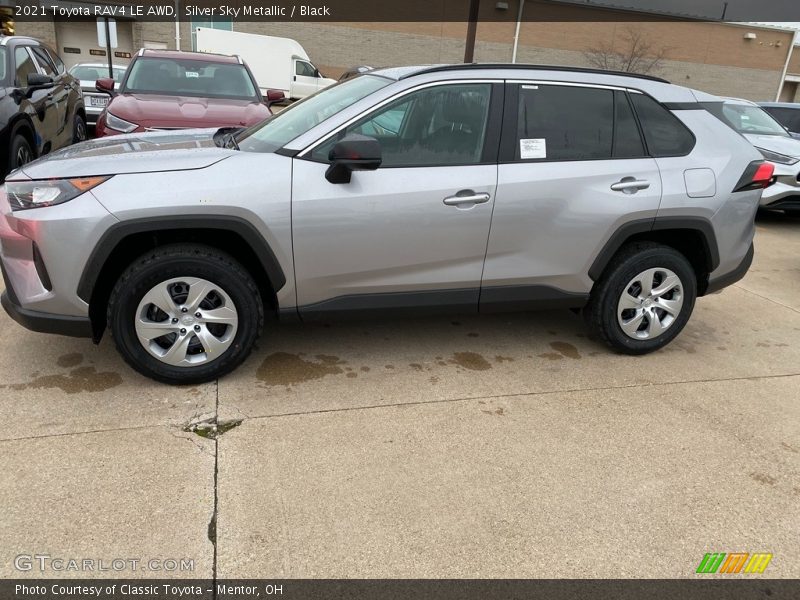 Silver Sky Metallic / Black 2021 Toyota RAV4 LE AWD