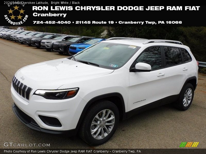 Bright White / Black 2021 Jeep Cherokee Latitude