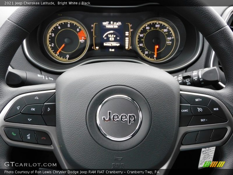Bright White / Black 2021 Jeep Cherokee Latitude