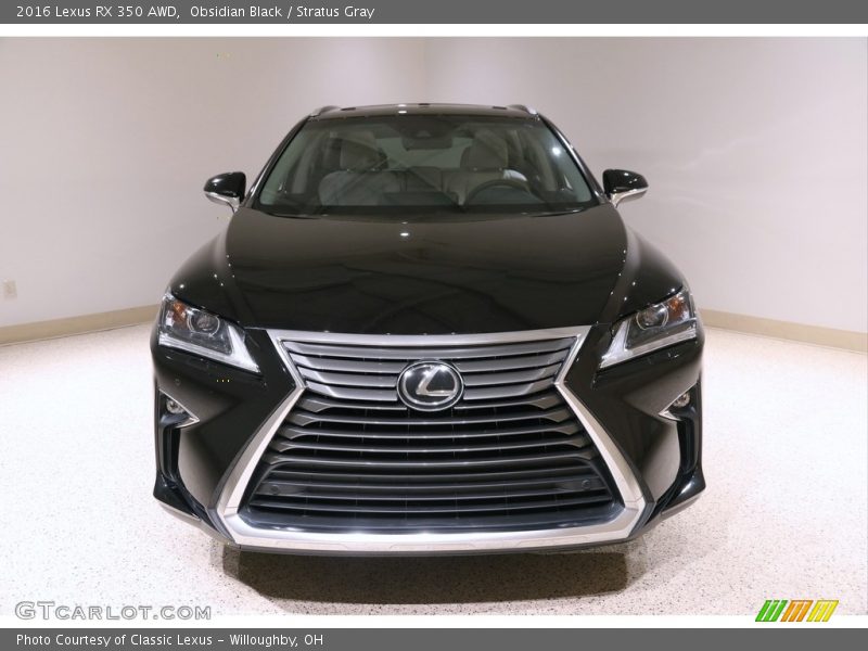 Obsidian Black / Stratus Gray 2016 Lexus RX 350 AWD