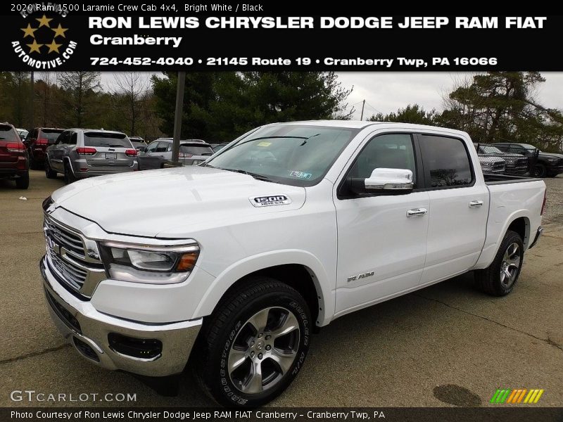 Bright White / Black 2020 Ram 1500 Laramie Crew Cab 4x4