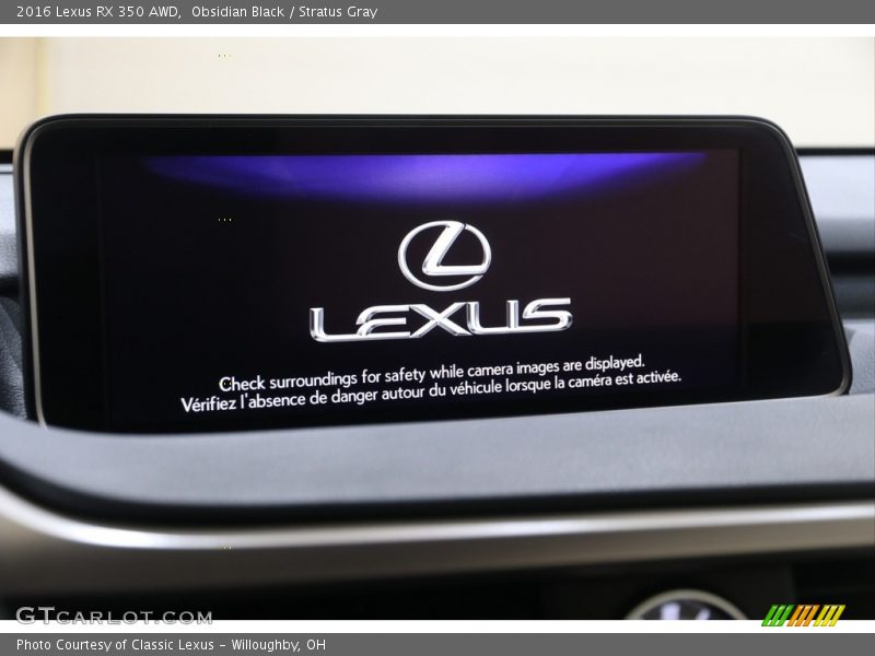 Obsidian Black / Stratus Gray 2016 Lexus RX 350 AWD
