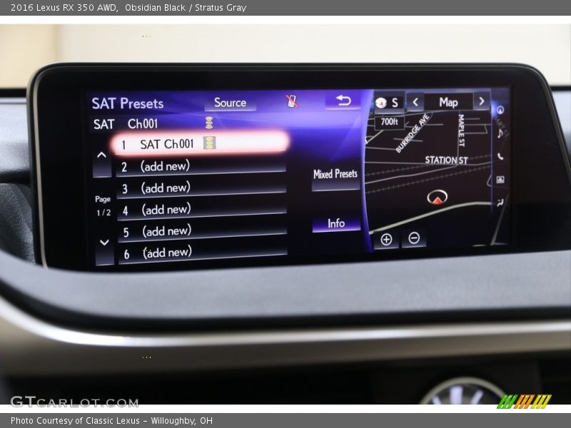 Obsidian Black / Stratus Gray 2016 Lexus RX 350 AWD