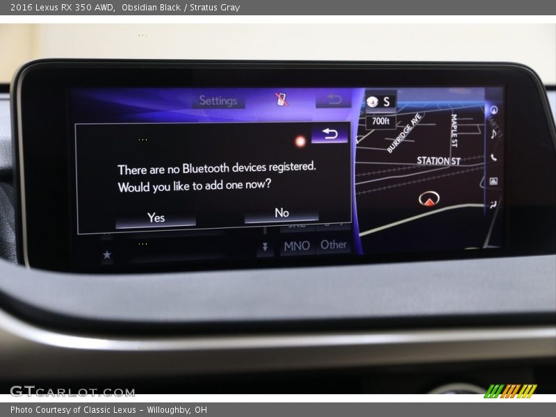 Obsidian Black / Stratus Gray 2016 Lexus RX 350 AWD