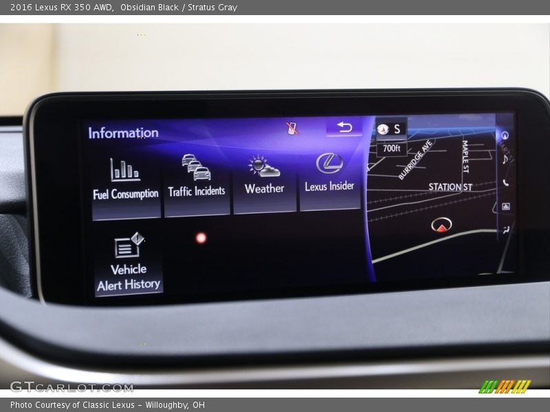 Obsidian Black / Stratus Gray 2016 Lexus RX 350 AWD