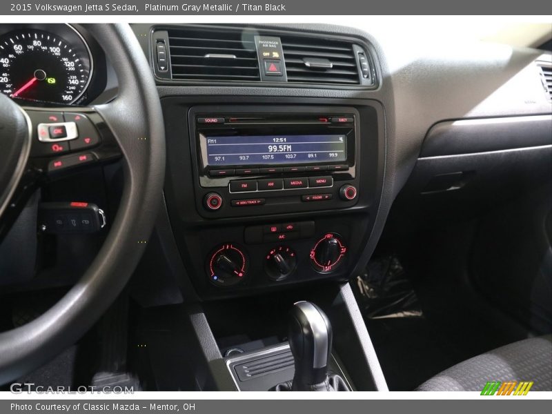 Controls of 2015 Jetta S Sedan