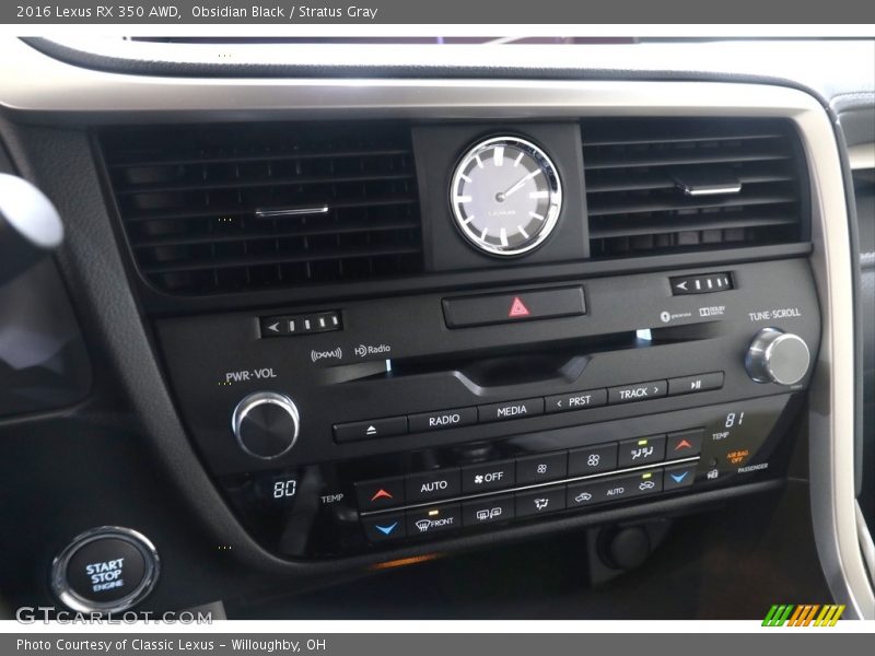 Obsidian Black / Stratus Gray 2016 Lexus RX 350 AWD