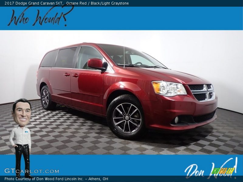 Octane Red / Black/Light Graystone 2017 Dodge Grand Caravan SXT