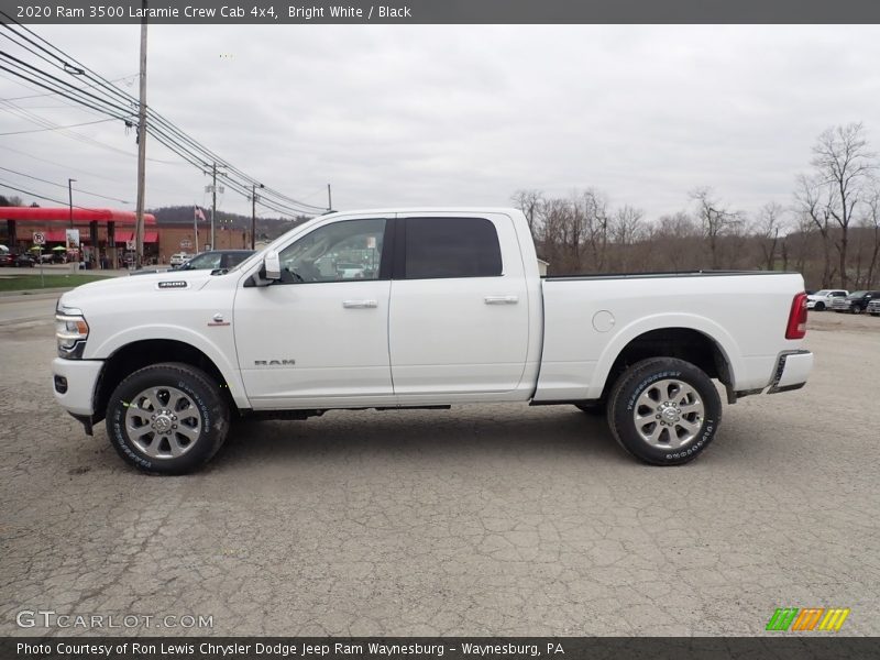 Bright White / Black 2020 Ram 3500 Laramie Crew Cab 4x4