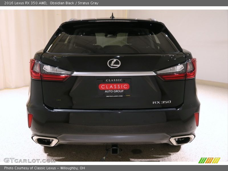 Obsidian Black / Stratus Gray 2016 Lexus RX 350 AWD