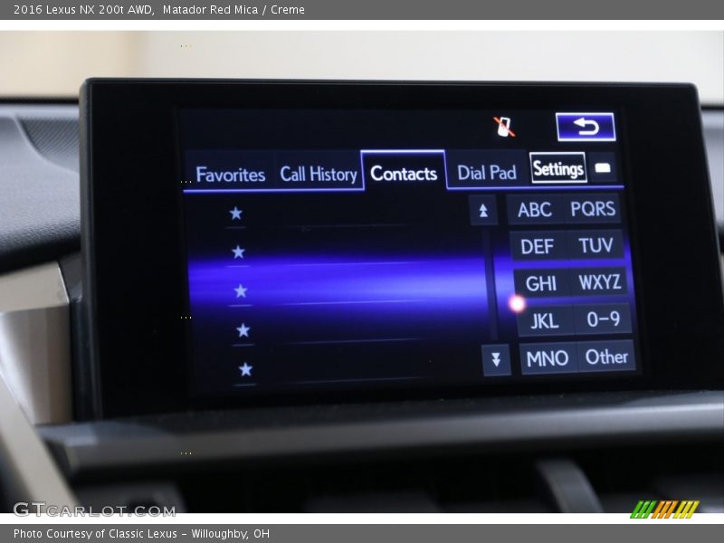 Matador Red Mica / Creme 2016 Lexus NX 200t AWD