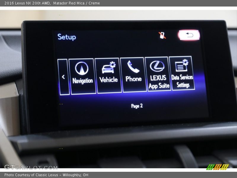 Matador Red Mica / Creme 2016 Lexus NX 200t AWD