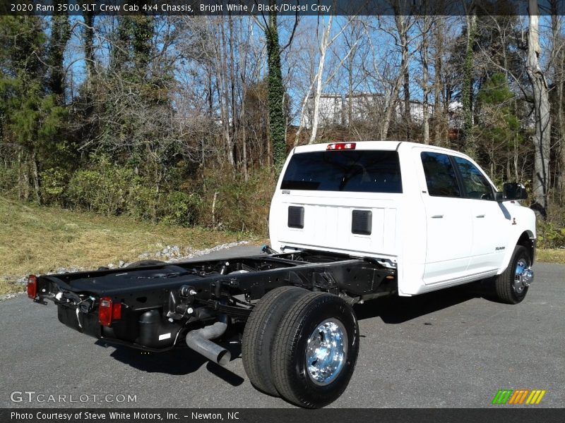 Bright White / Black/Diesel Gray 2020 Ram 3500 SLT Crew Cab 4x4 Chassis