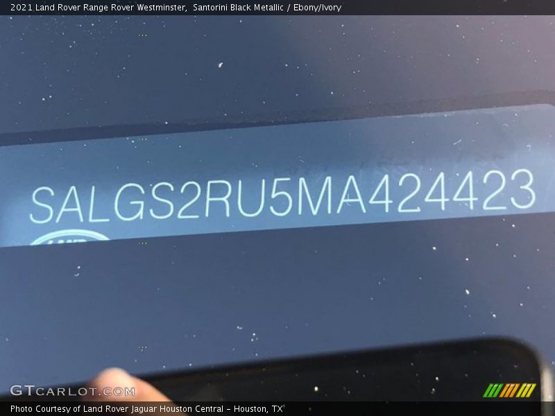 Santorini Black Metallic / Ebony/Ivory 2021 Land Rover Range Rover Westminster