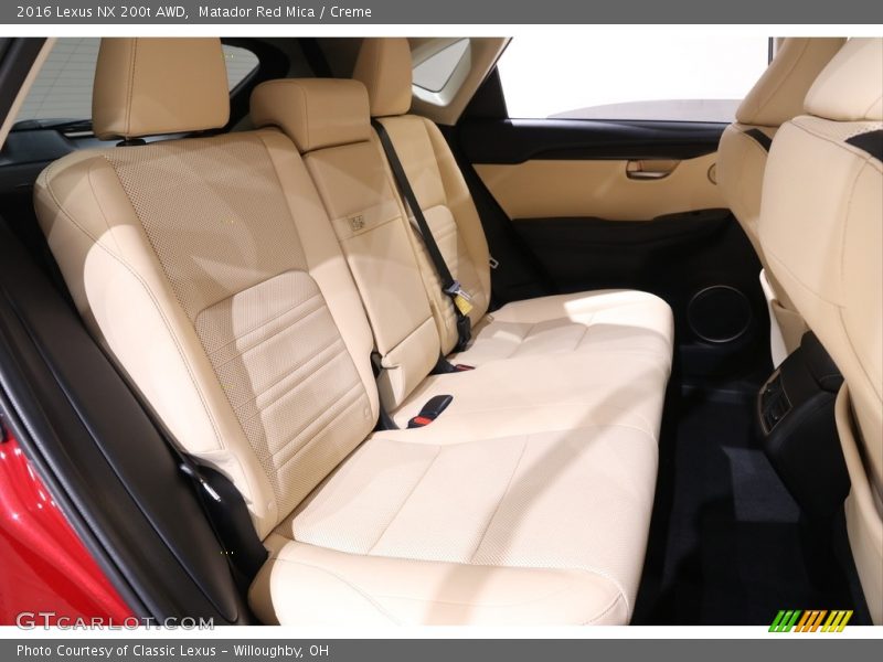 Rear Seat of 2016 NX 200t AWD