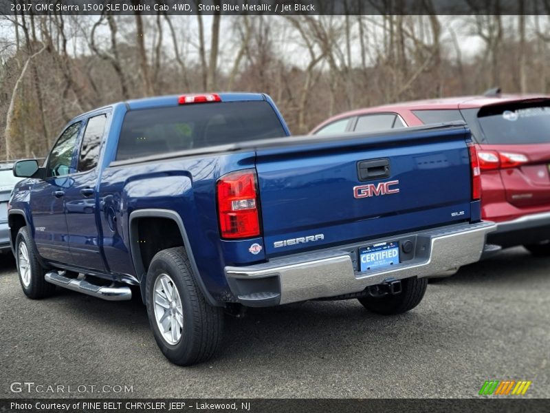 Stone Blue Metallic / Jet Black 2017 GMC Sierra 1500 SLE Double Cab 4WD