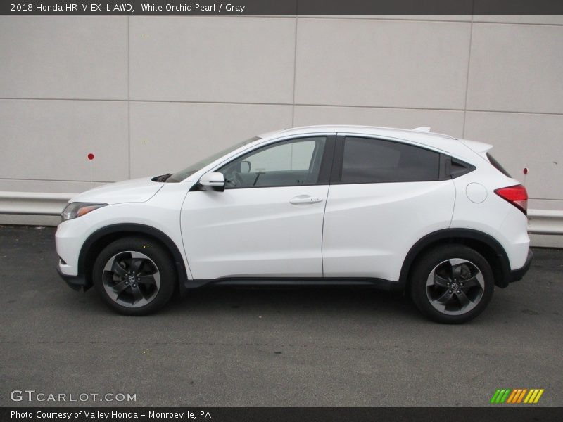 White Orchid Pearl / Gray 2018 Honda HR-V EX-L AWD