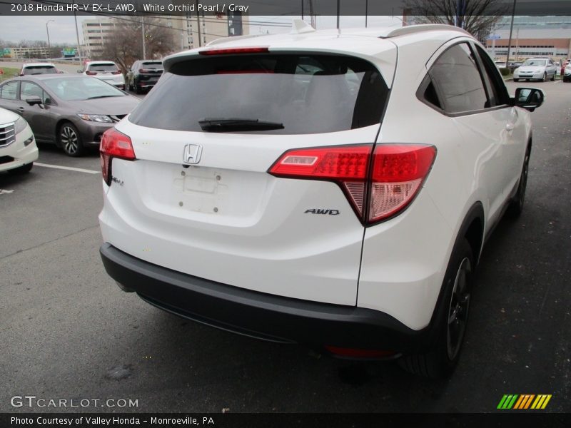 White Orchid Pearl / Gray 2018 Honda HR-V EX-L AWD