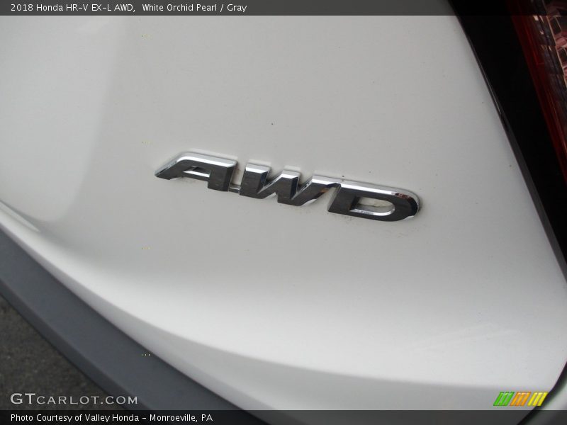 White Orchid Pearl / Gray 2018 Honda HR-V EX-L AWD