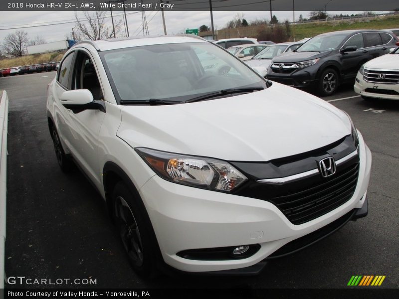 White Orchid Pearl / Gray 2018 Honda HR-V EX-L AWD