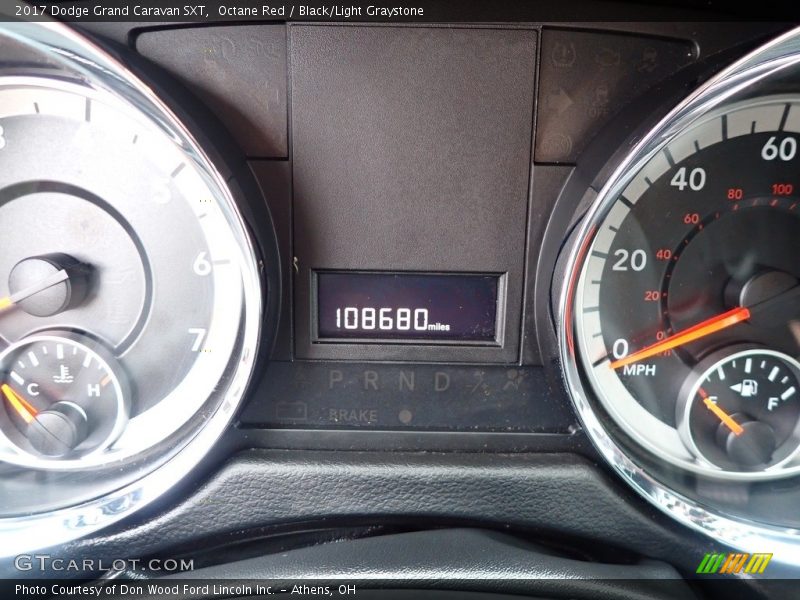 Octane Red / Black/Light Graystone 2017 Dodge Grand Caravan SXT