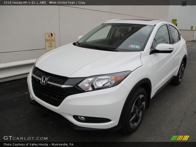 White Orchid Pearl / Gray 2018 Honda HR-V EX-L AWD