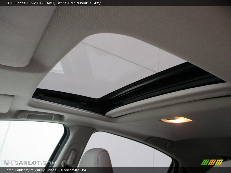 White Orchid Pearl / Gray 2018 Honda HR-V EX-L AWD