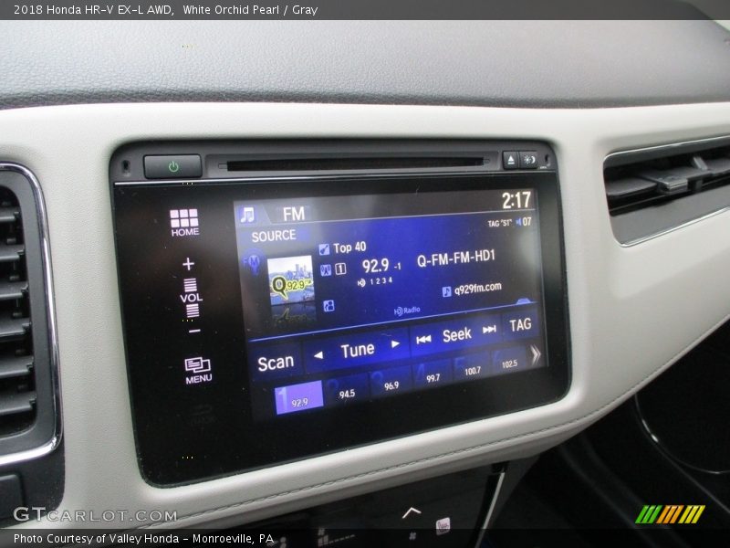 White Orchid Pearl / Gray 2018 Honda HR-V EX-L AWD