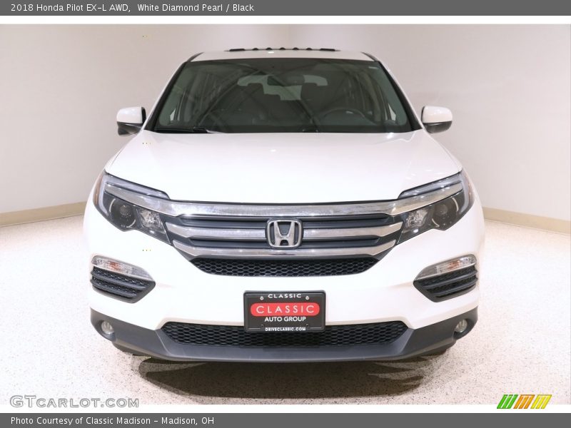 White Diamond Pearl / Black 2018 Honda Pilot EX-L AWD