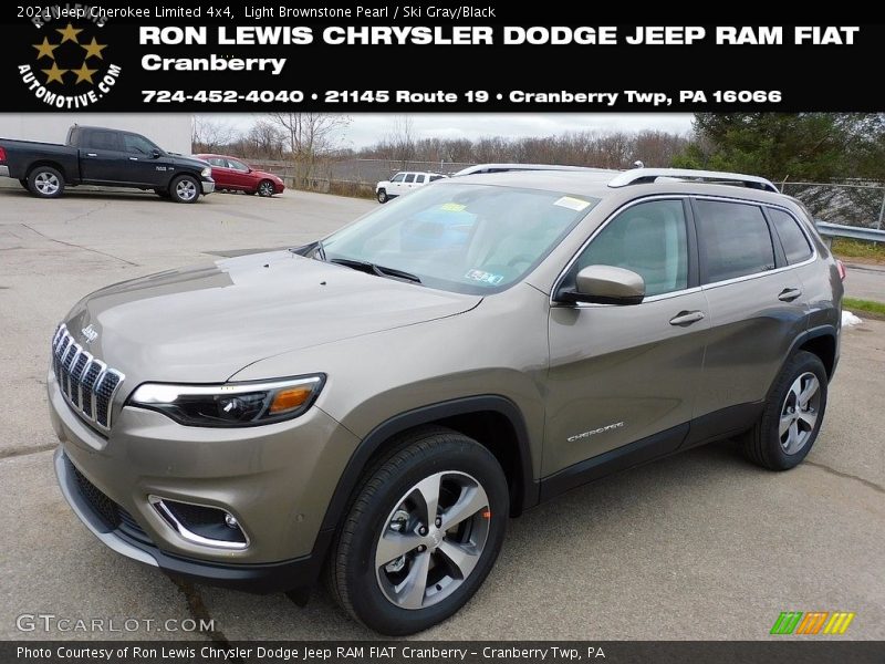 Light Brownstone Pearl / Ski Gray/Black 2021 Jeep Cherokee Limited 4x4