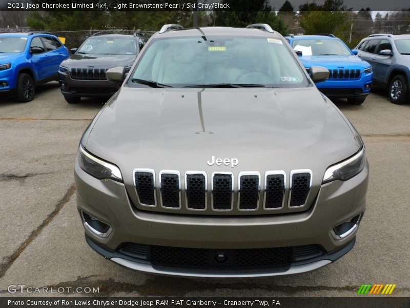 Light Brownstone Pearl / Ski Gray/Black 2021 Jeep Cherokee Limited 4x4