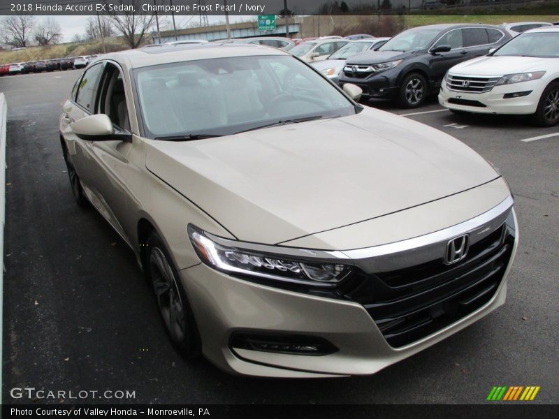 Champagne Frost Pearl / Ivory 2018 Honda Accord EX Sedan