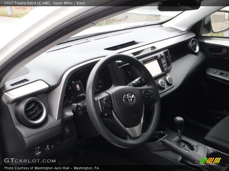 Super White / Black 2017 Toyota RAV4 LE AWD