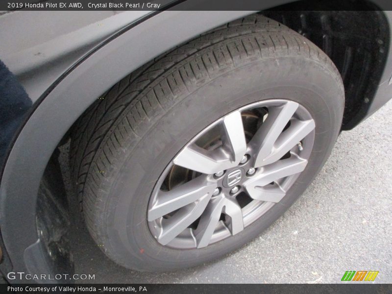 Crystal Black Pearl / Gray 2019 Honda Pilot EX AWD