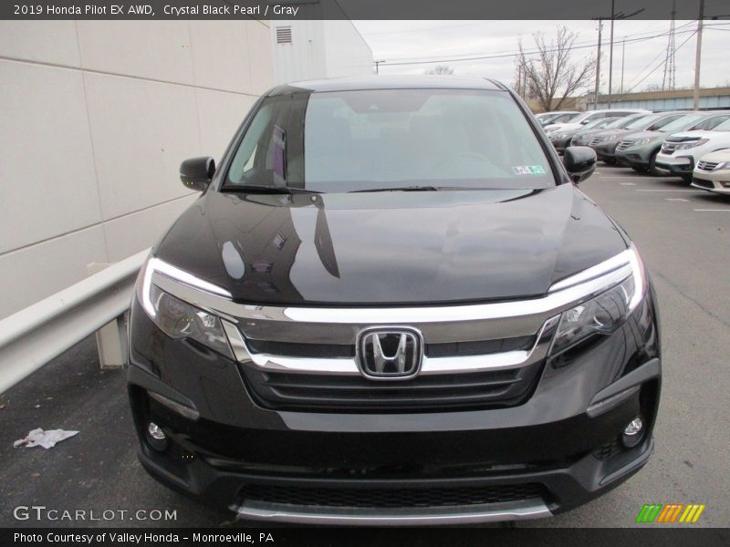 Crystal Black Pearl / Gray 2019 Honda Pilot EX AWD