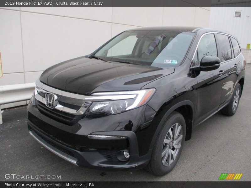Crystal Black Pearl / Gray 2019 Honda Pilot EX AWD