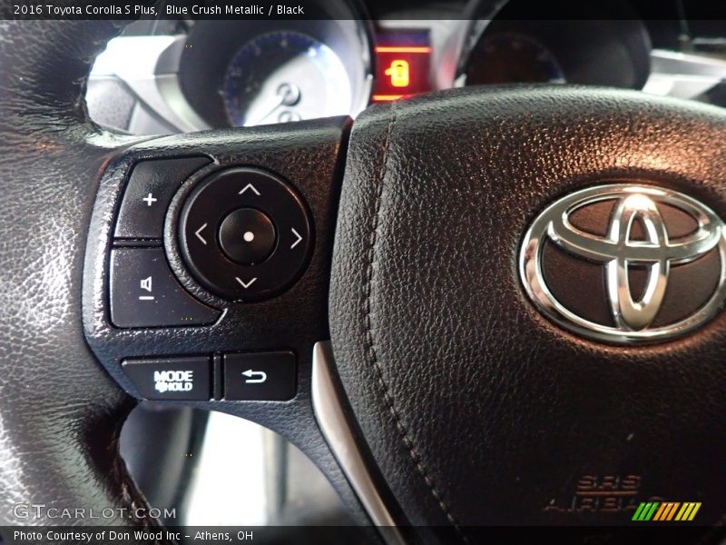 Blue Crush Metallic / Black 2016 Toyota Corolla S Plus